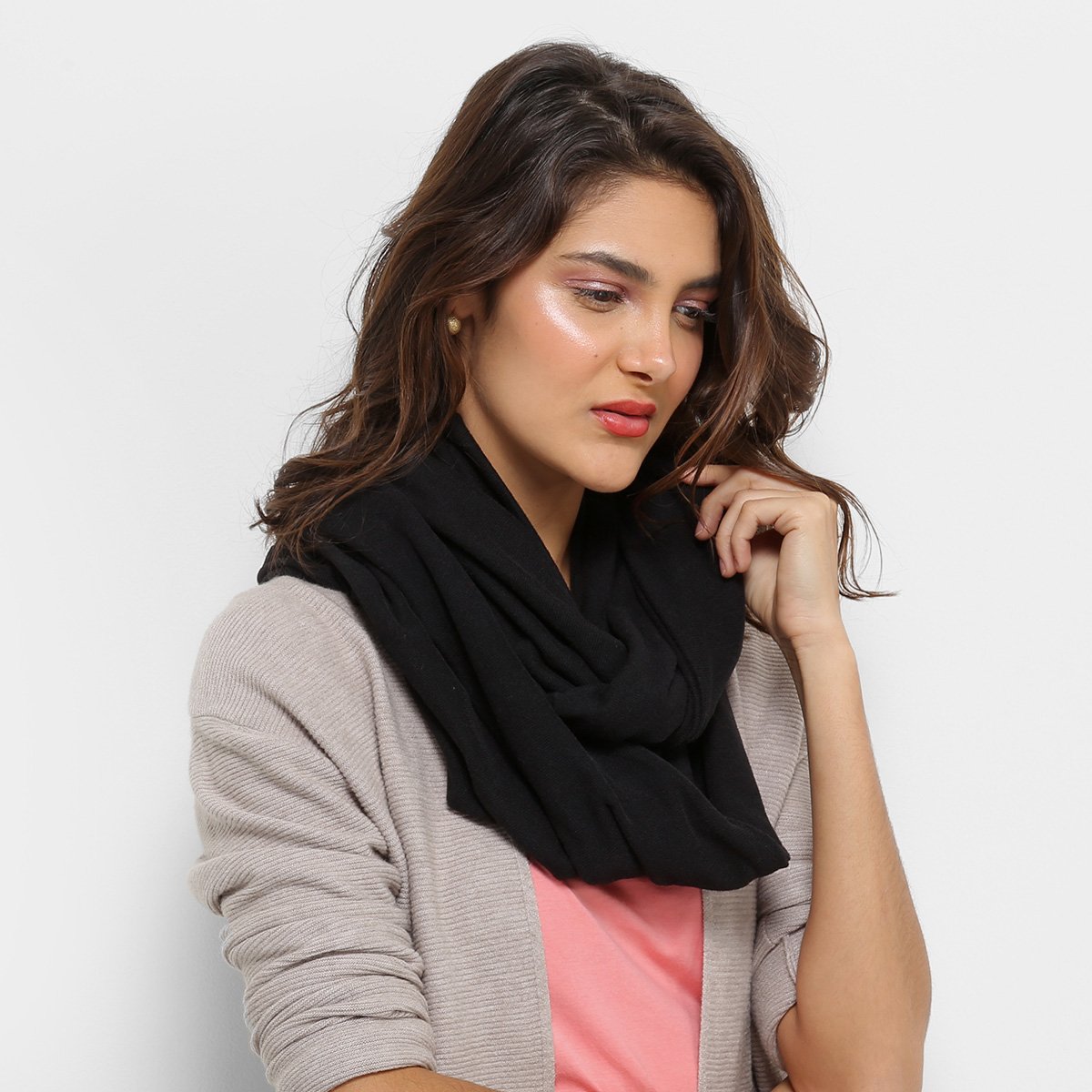 Lenço Pashmina Snood Black Feminino
