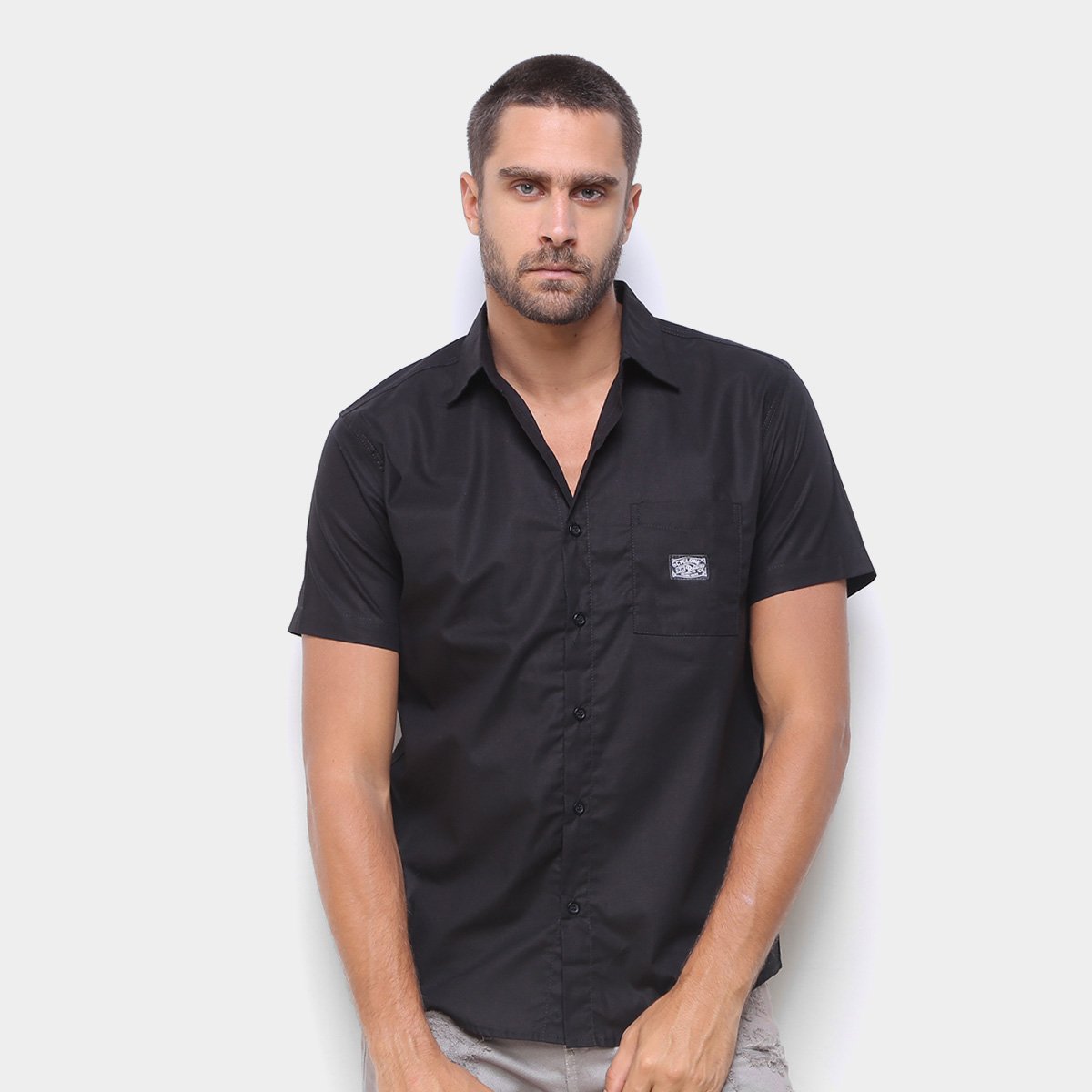 Camisa Manga Curta Cyclone Tecido Fashion Metal Masculina