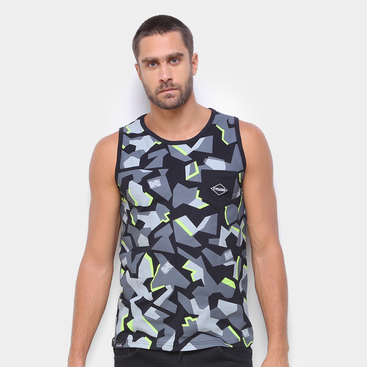 Regata Cyclone Camuflado Geometrico Masculina