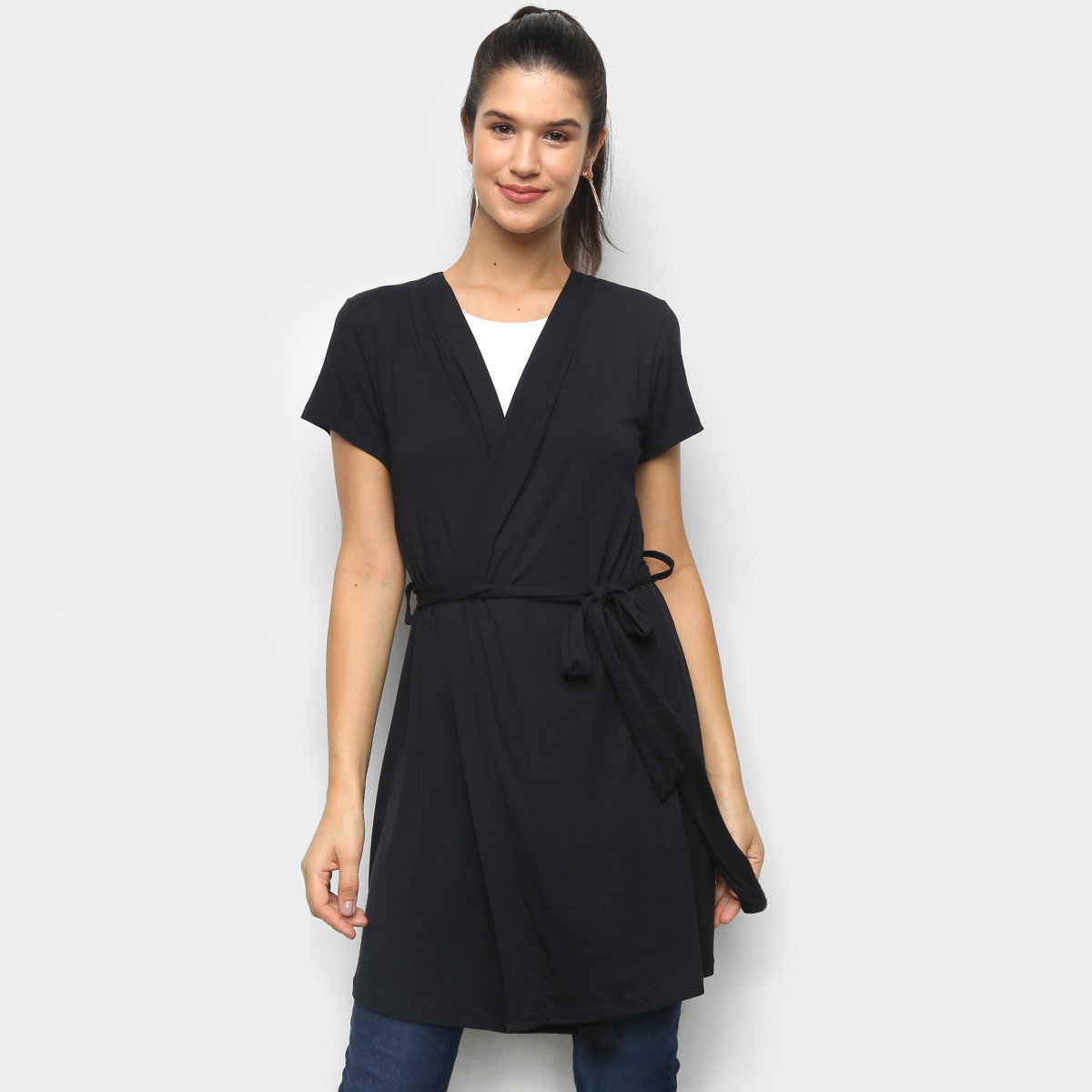 Robe Cor Com Amor Robe Manga Curta Básico Feminino