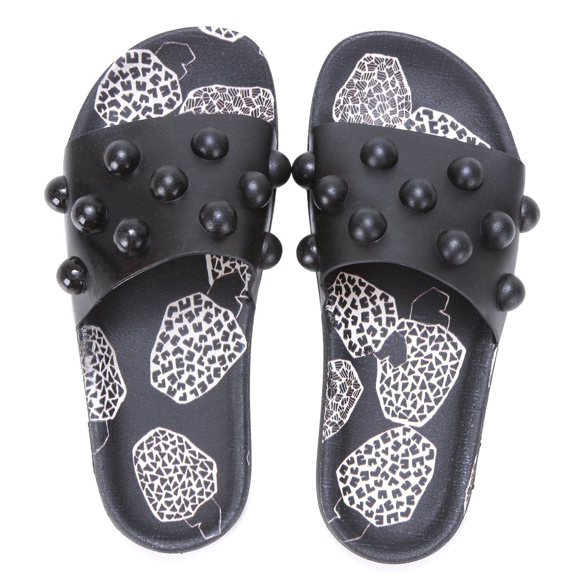 Rasteira Farm Slide Praiana Bolotas Feminina