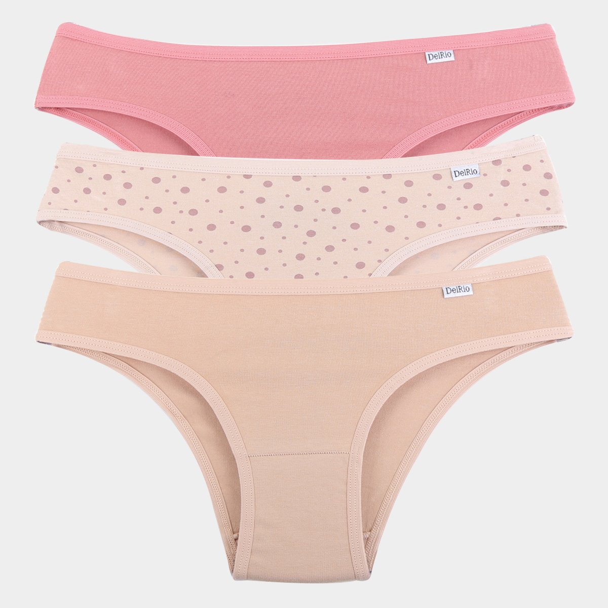 Kit Calcinha DelRio Cotton Biquini