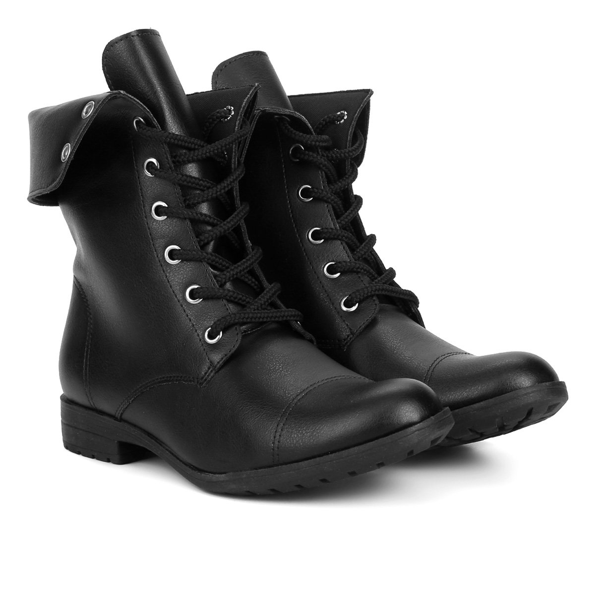 Bota Coturno Ala Cano Curto Vira Feminina