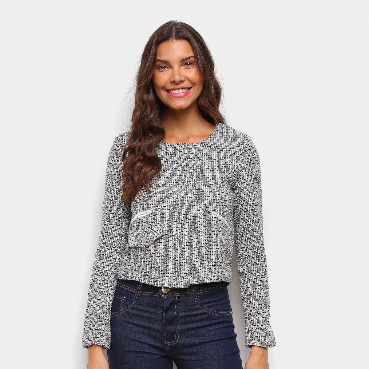 Casaco The Style Box Tweed Feminino