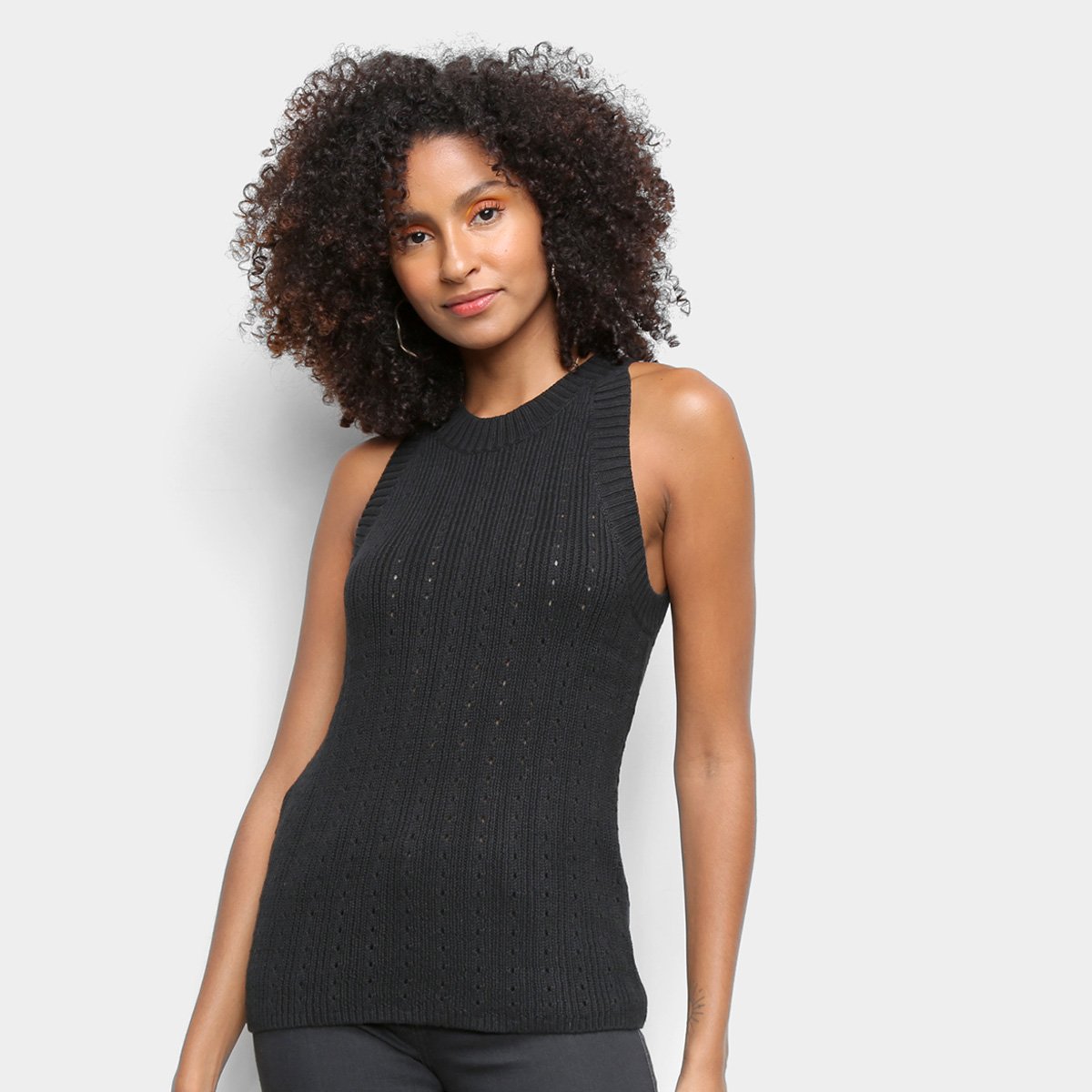 Blusa Regata Malha GAP Furinhos Feminina