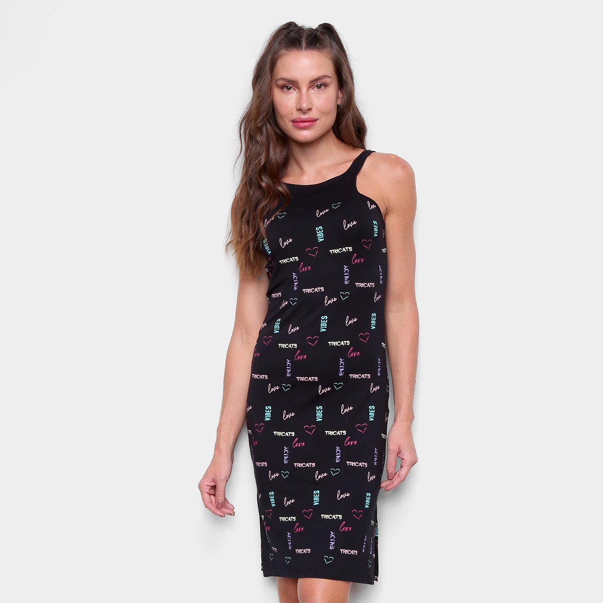 Vestido Tricats Midi Alças Love