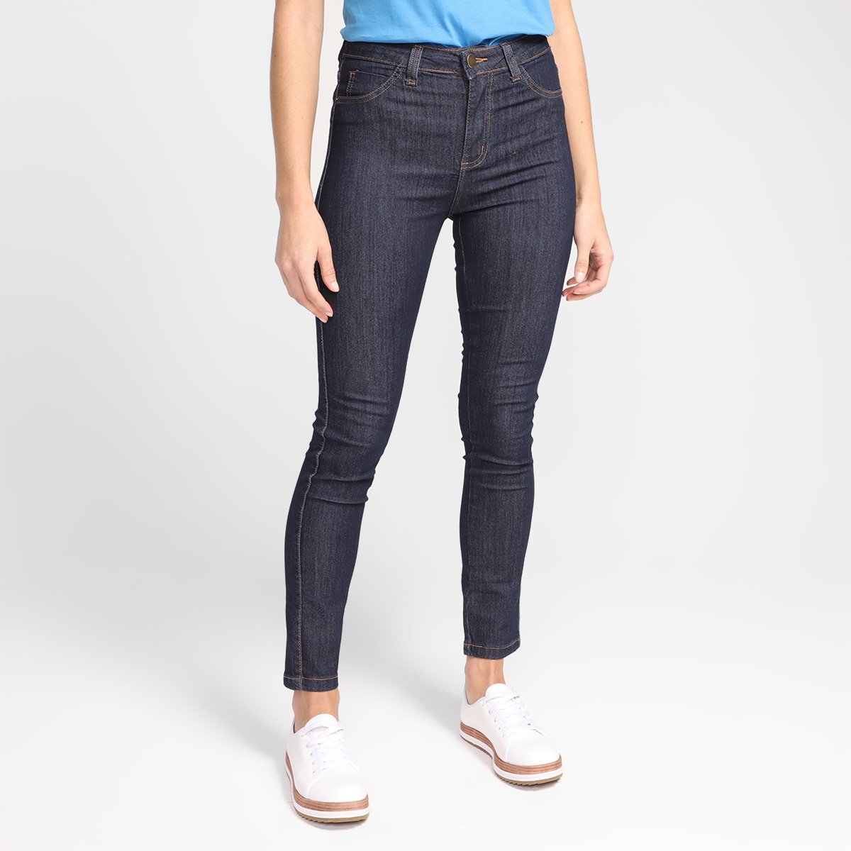 Calça Jeans Skinny Exco Cintura Alta Feminina