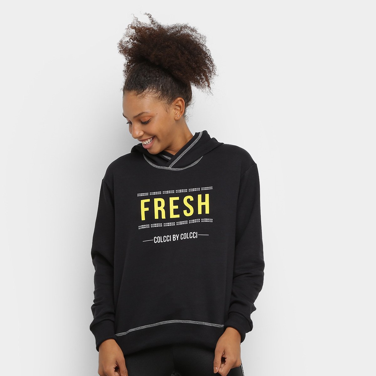 Moletom Colcci Fitness Fresh Capuz Feminino