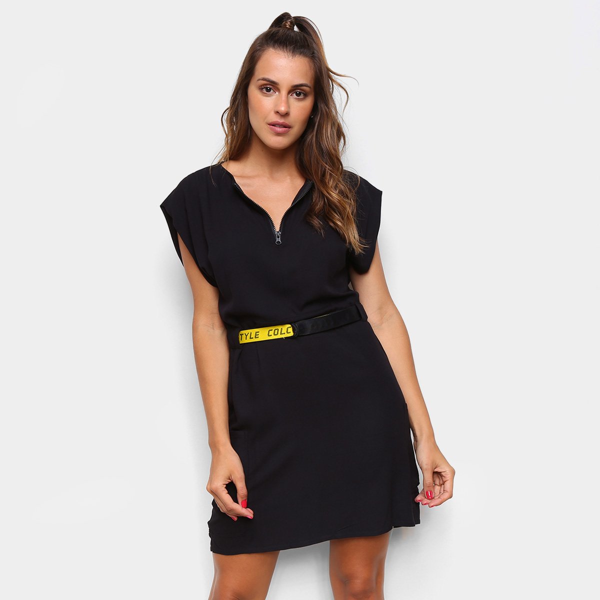 Vestido Colcci Curto C/ Cinto Meio Zíper