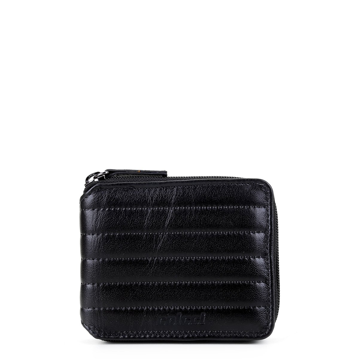 Carteira Couro Colcci Matelassê Zíper Masculina
