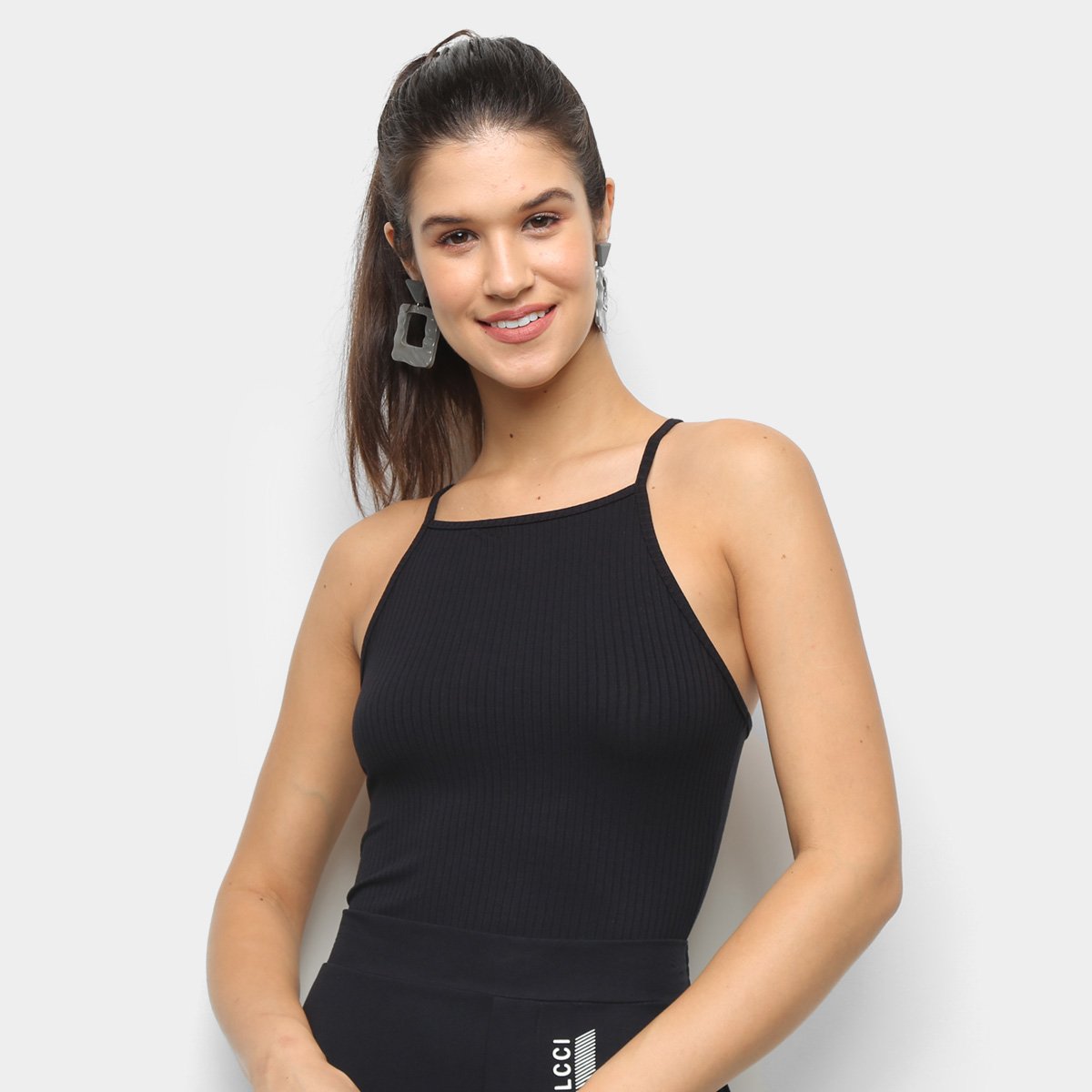 Regata Colcci Canelada Tiras Feminina