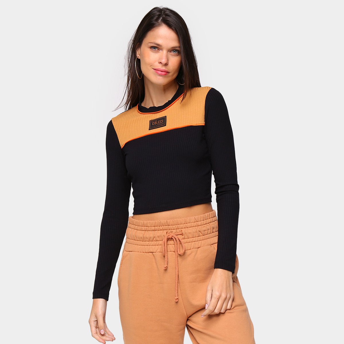 Blusa Colcci Canelada Manga Longa Feminina