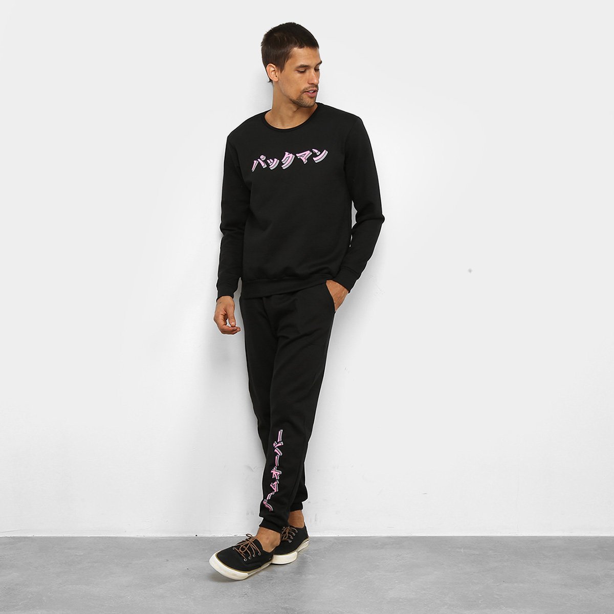 Agasalho Moletom Pacman Blusa e Calça Japan Masculino
