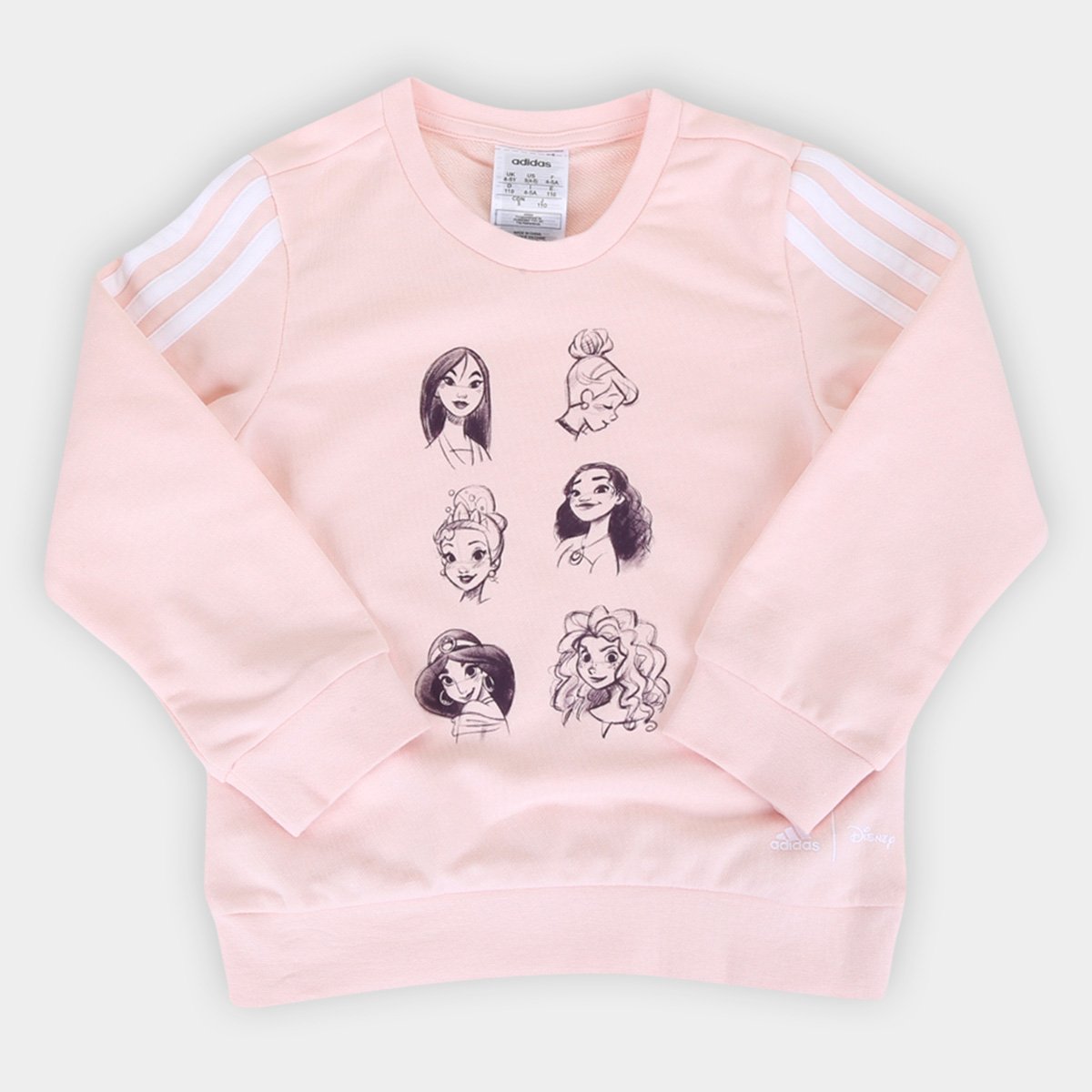 Moletom Infantil Adidas Princesas Disney