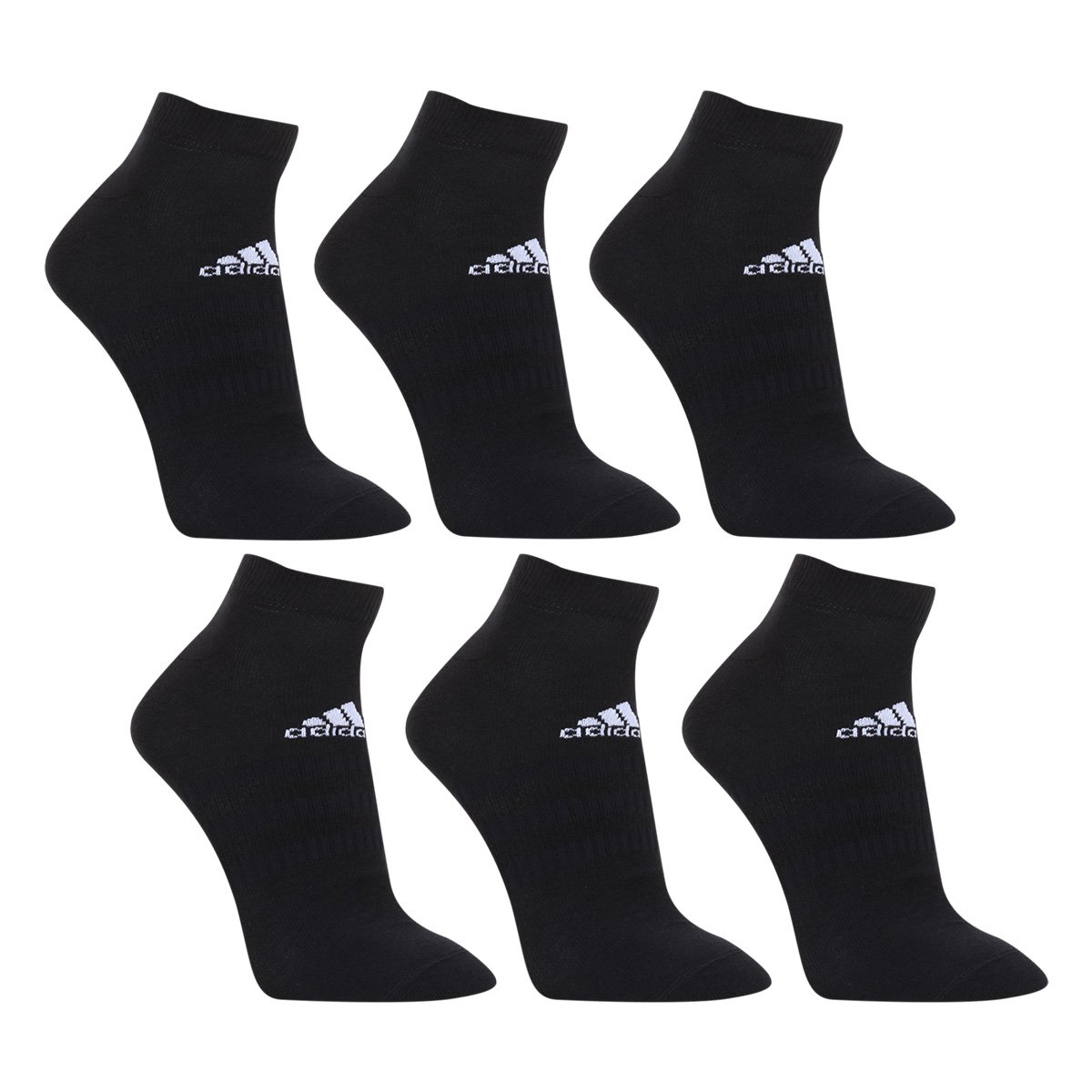 Meia Adidas Cano Baixo C/ 6 Pares