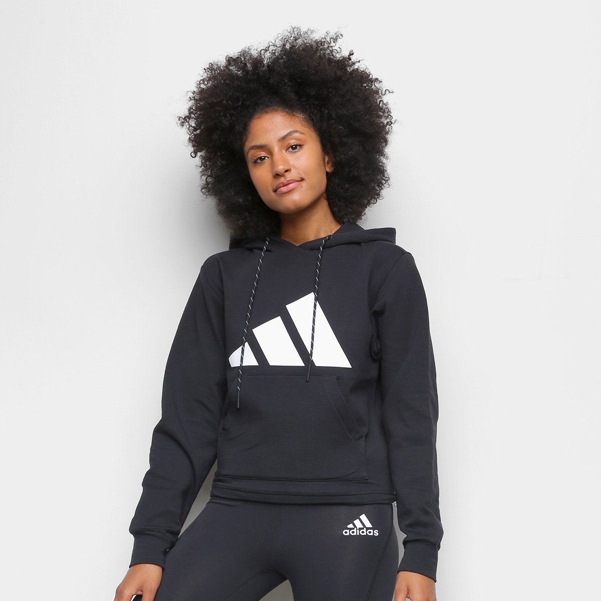 Moletom Adidas Logo C/ Capuz Feminino