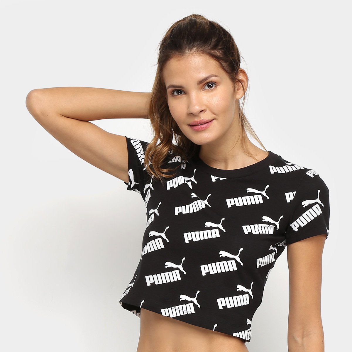 Camiseta Cropped Puma Amplified Aop Feminina