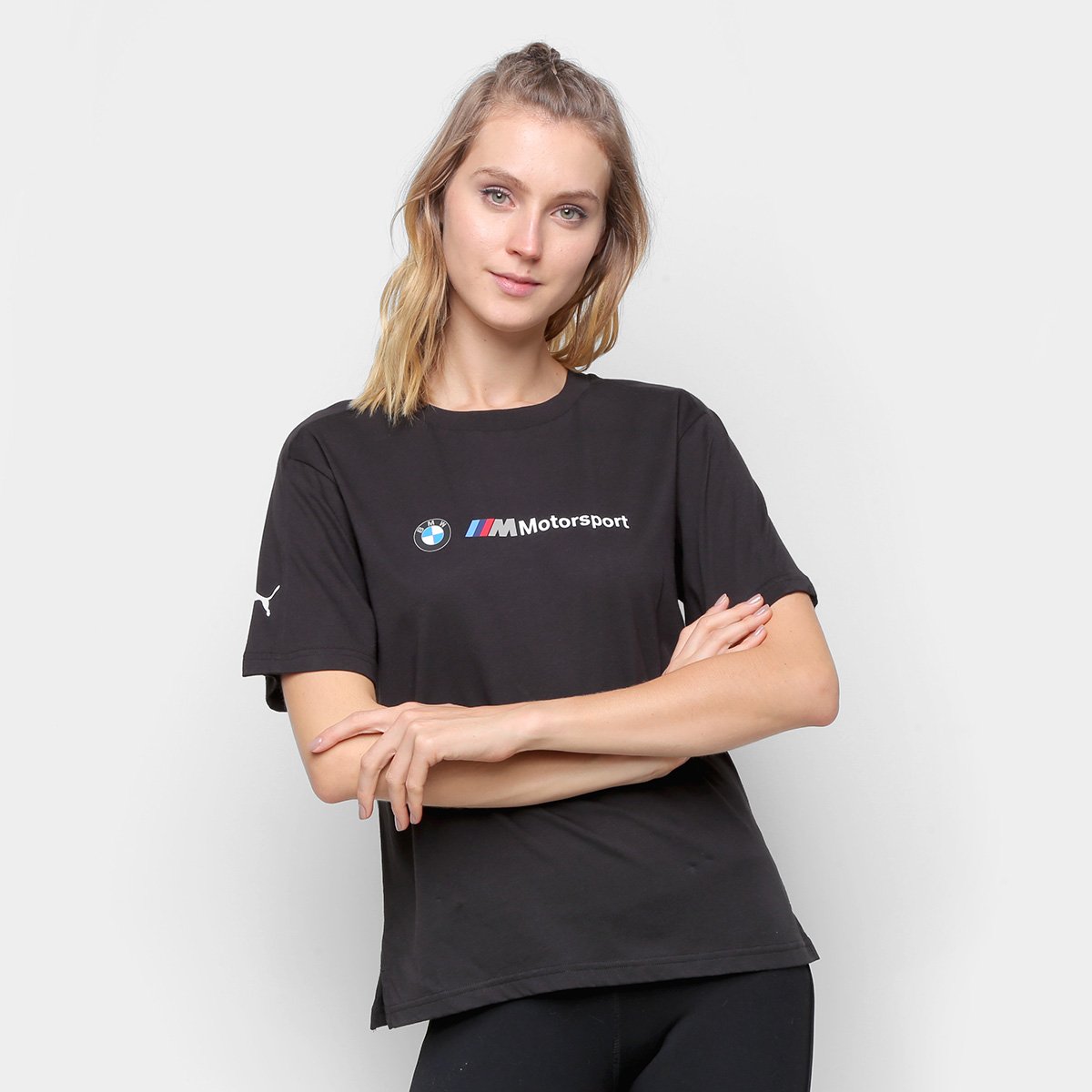 Camiseta Puma BMW Motorsport Logo Feminina