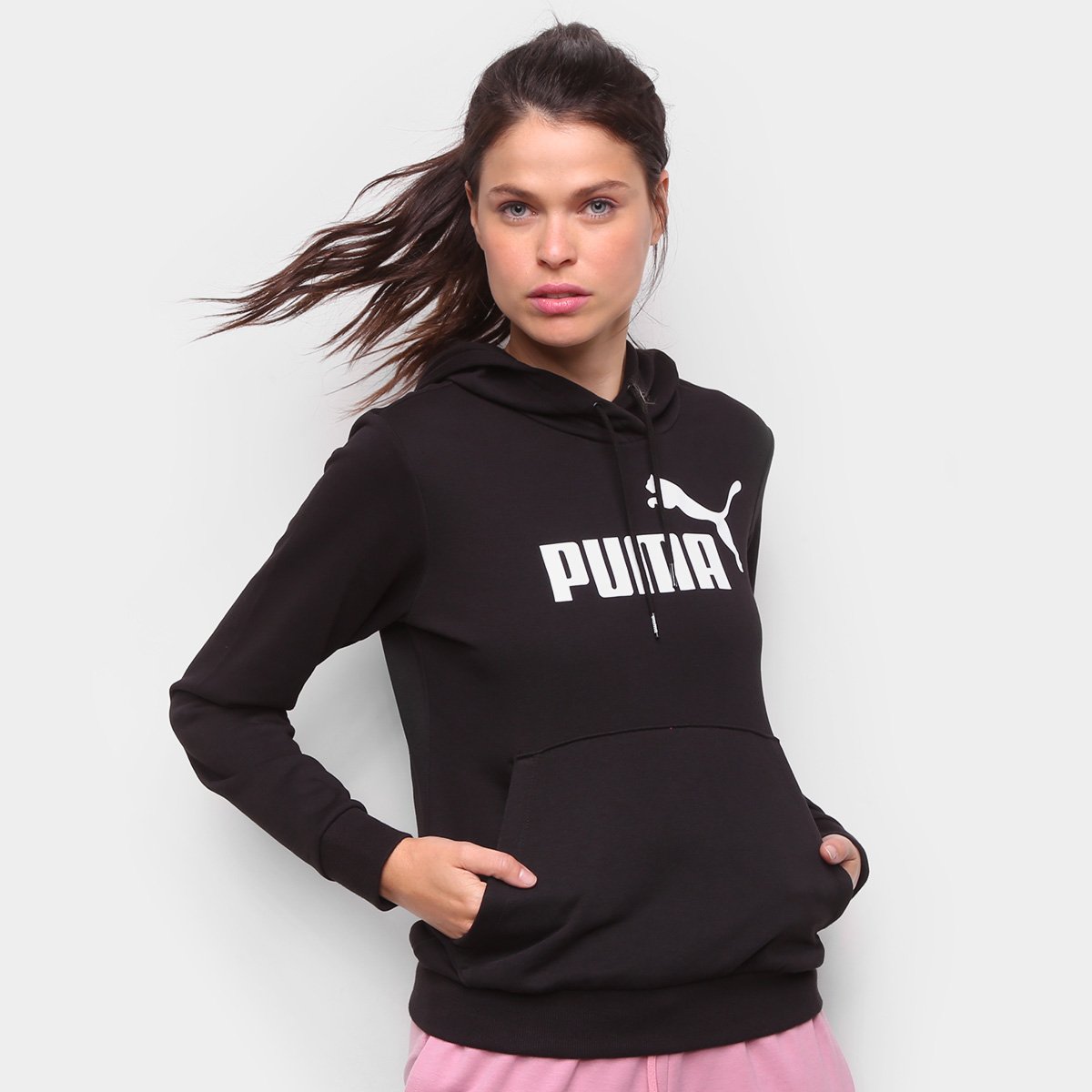 Moletom Puma Essentials Hoodie Canguru Feminino