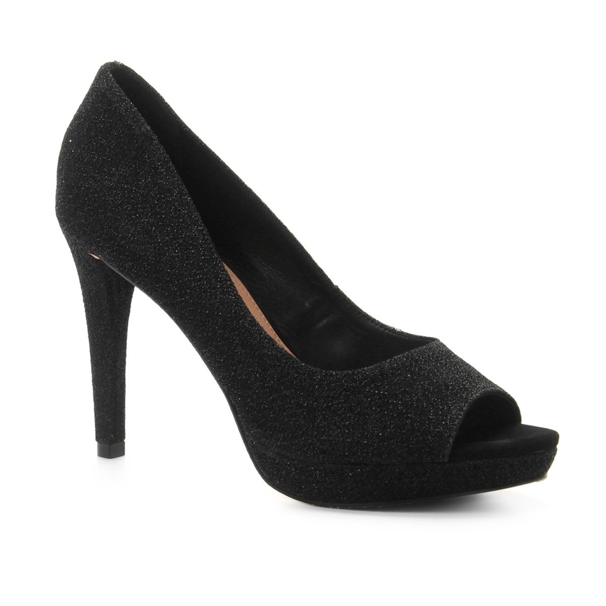 Peep Toe Shoestock Meia Pata Lurex