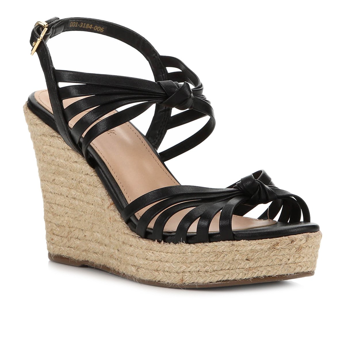 Sandália Anabela Shoestock Nó Tiras Feminina