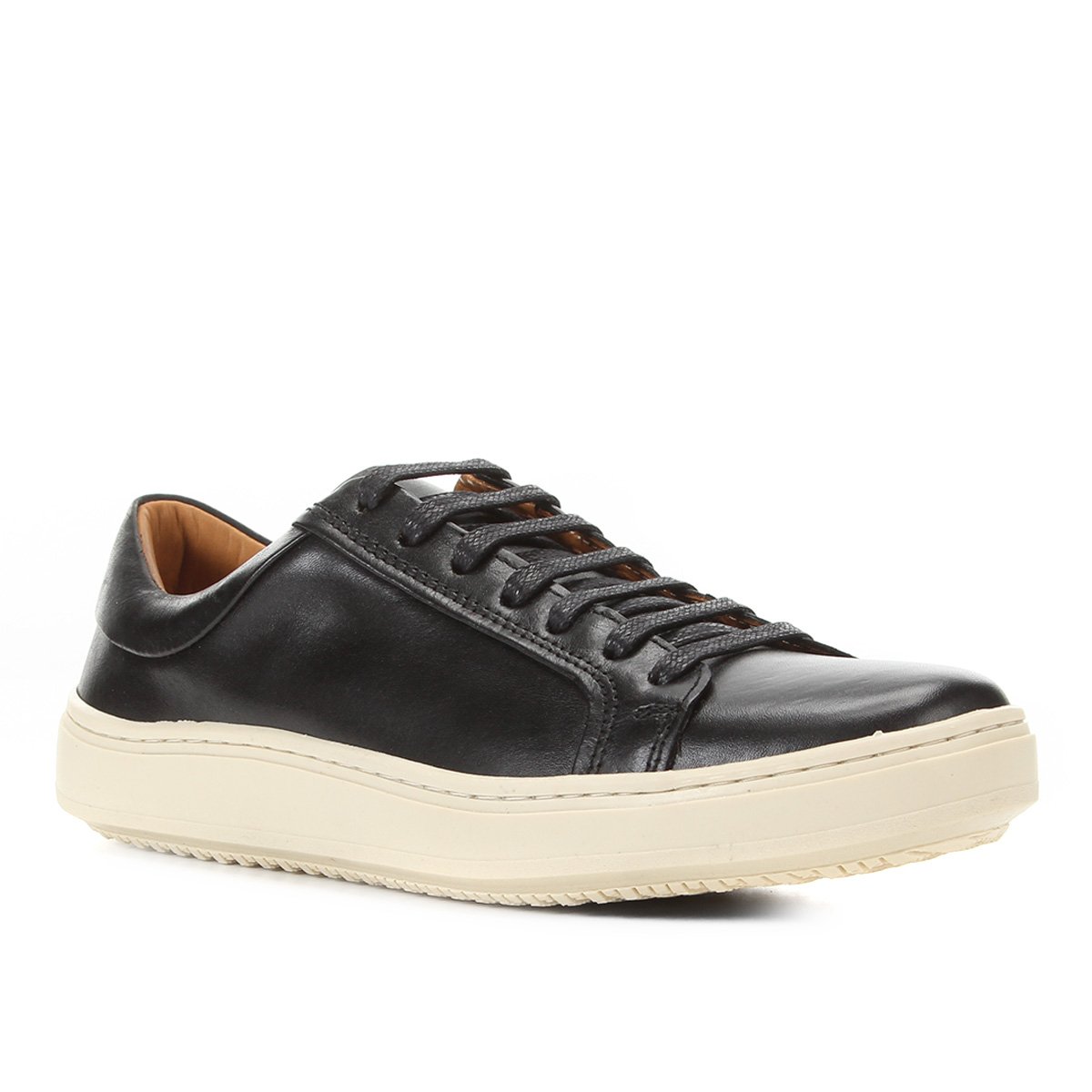 Sapatênis Couro Shoestock Liso Masculino