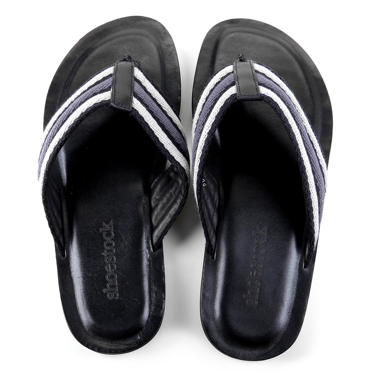 Chinelo Couro Shoestock Gorgurão Masculino