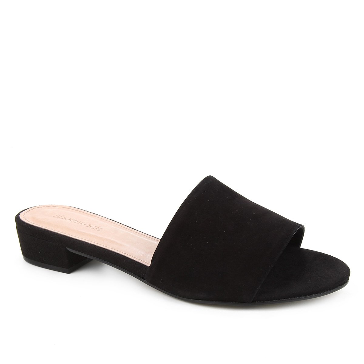 Tamanco Couro Shoestock Salto Baixo Nobuck