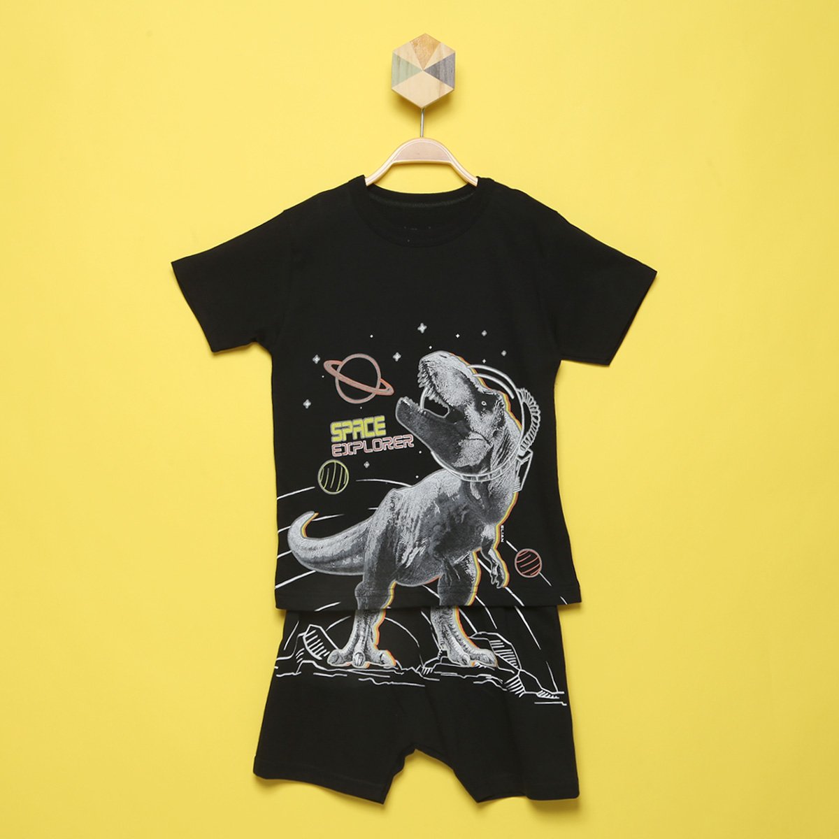 Pijama Curto Infantil Elian T Rex Masculino