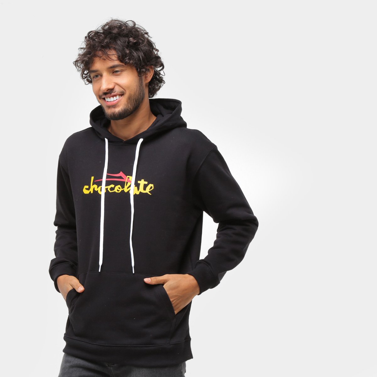 Moletom Lakai Chocolate Flare Canguru Masculino