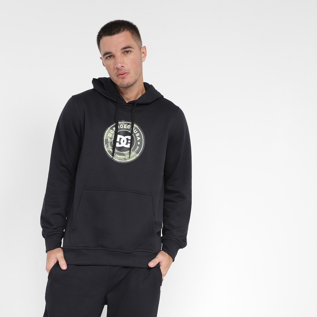 Moletom Dc Shoes Fechado Collective Camo Fill Masculino