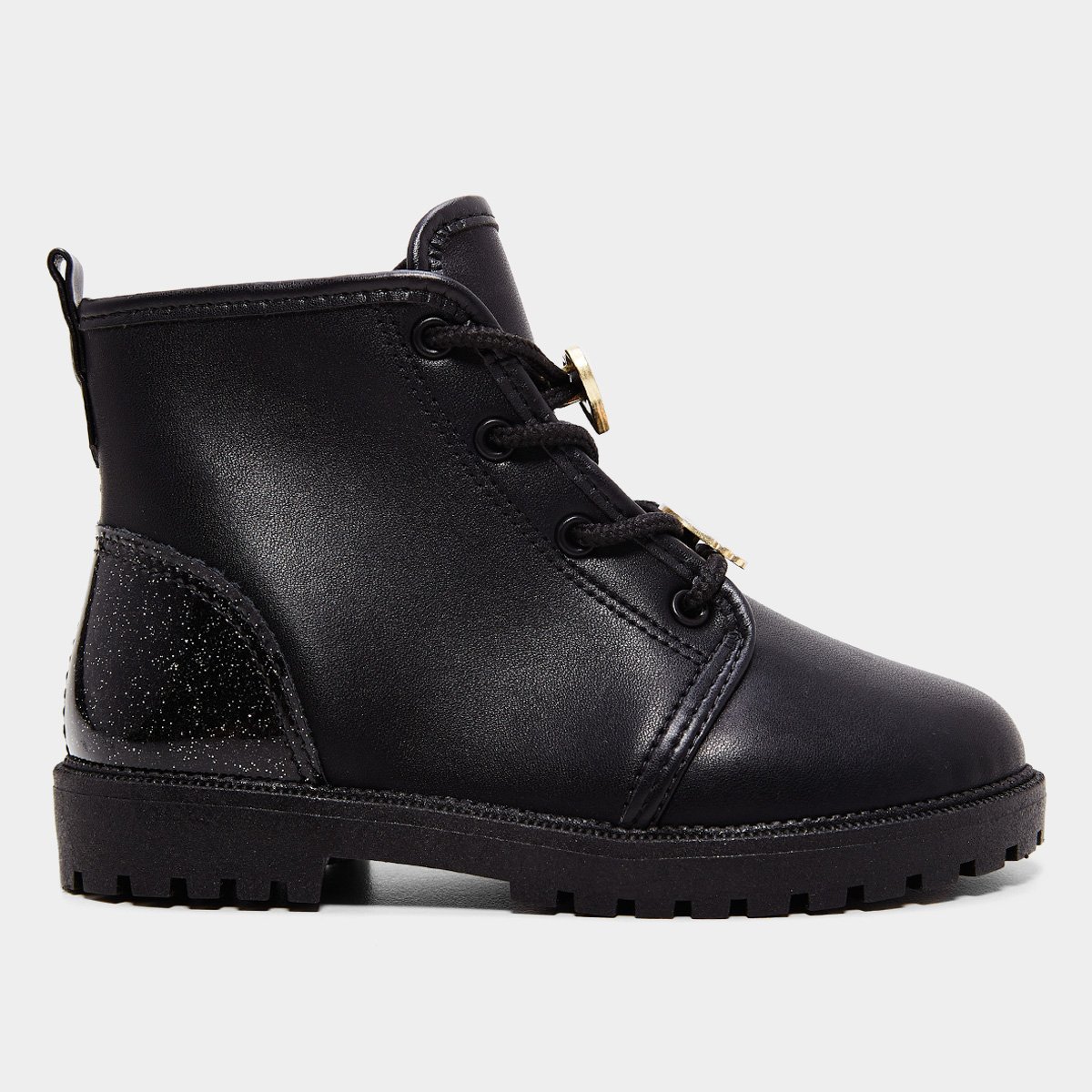 Bota Coturno Infantil Molekinha Baby Gliter Menina