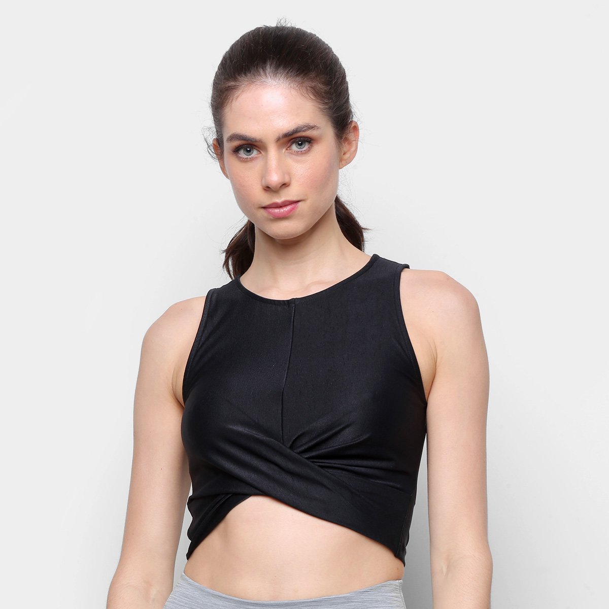 Top Cropped Morena Rosa Cropped Cavado Transpassado Alta Sustentação