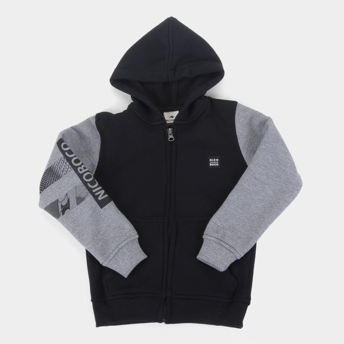 Jaqueta Moletom Juvenil Nicoboco Ziper Bragnow Masculina