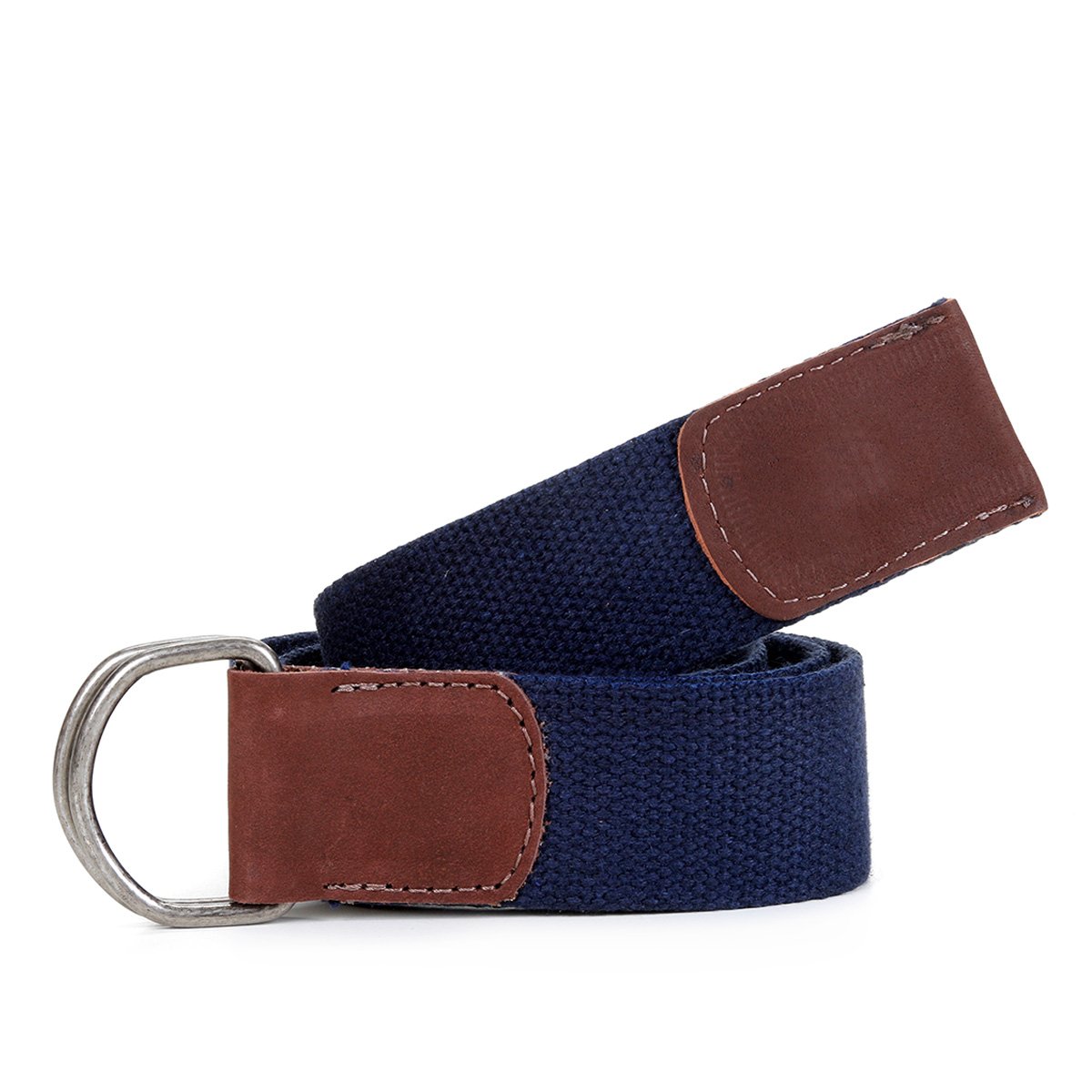 Cinto Couro Hastato Lona Masculino
