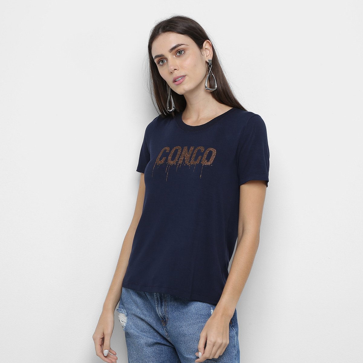 Camiseta Mob Congo Glitter Feminina