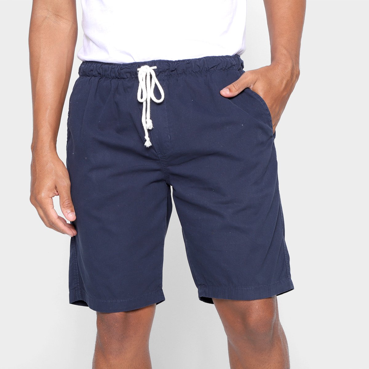 Bermuda Sarja Hering Chino Lisa Masculina