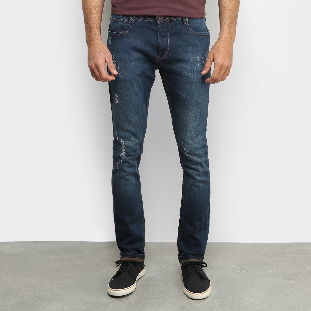 Calça Jeans Forum Skinny Destroyed Masculina