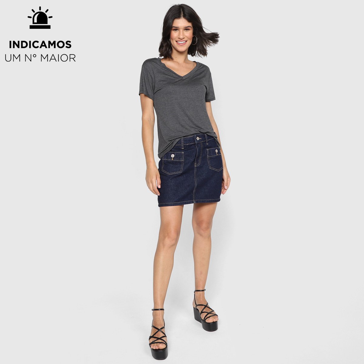 Saia Jeans Sawary Curta