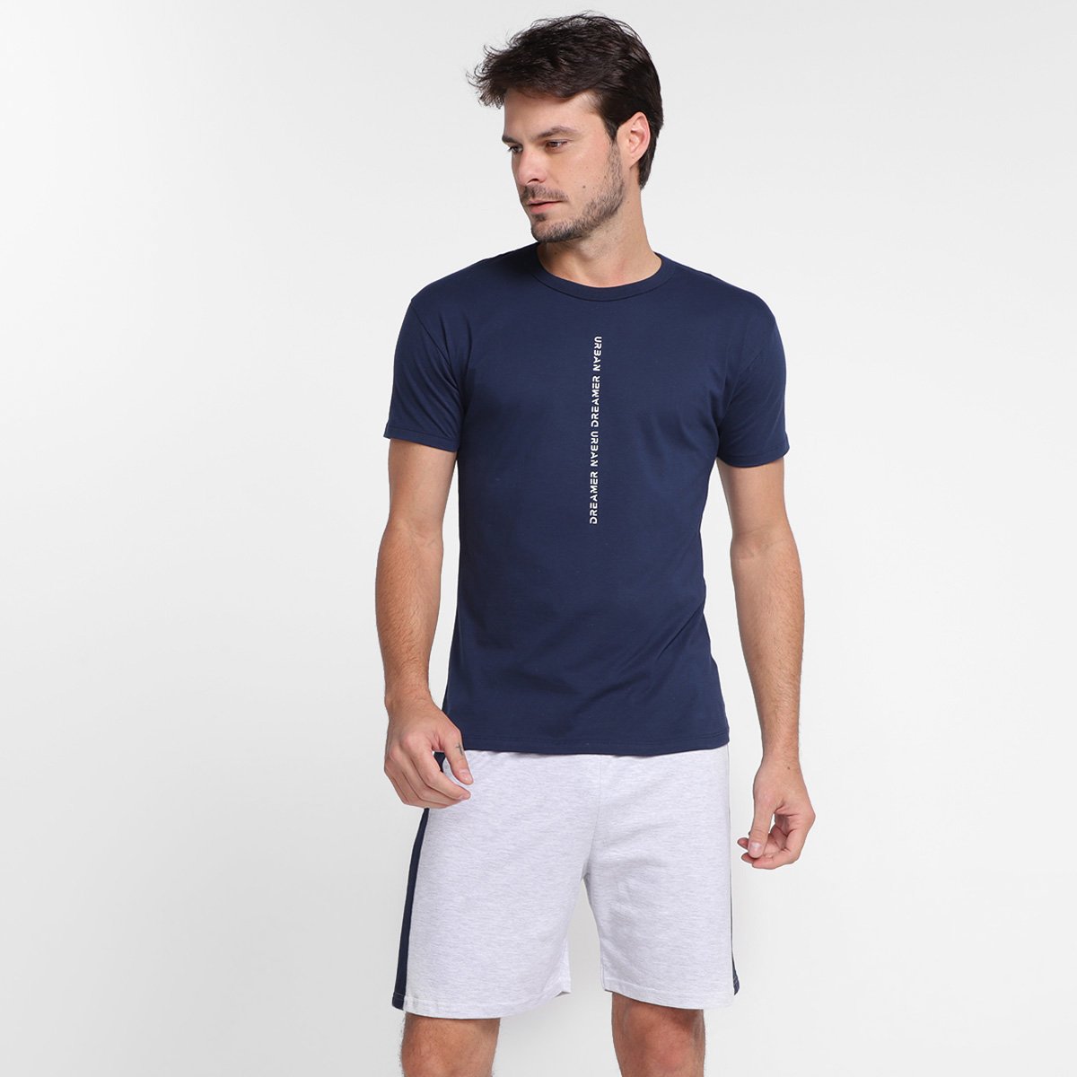 Pijama Adulto Malwee Bicolor Curto Masculino