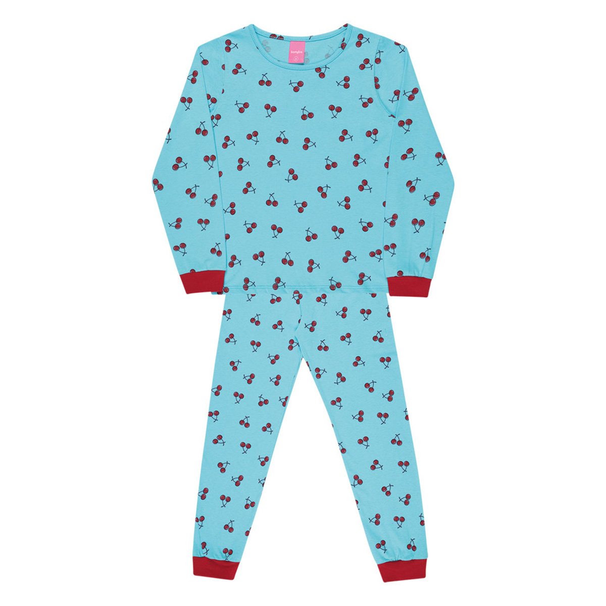 Pijama Infantil Kamylus Cerejas Longo