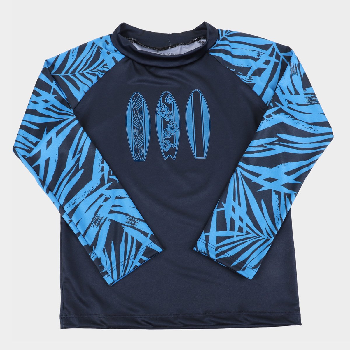 Camiseta Infantil Fakini Praia Manga Longa Proteção UV 50+ Masculina