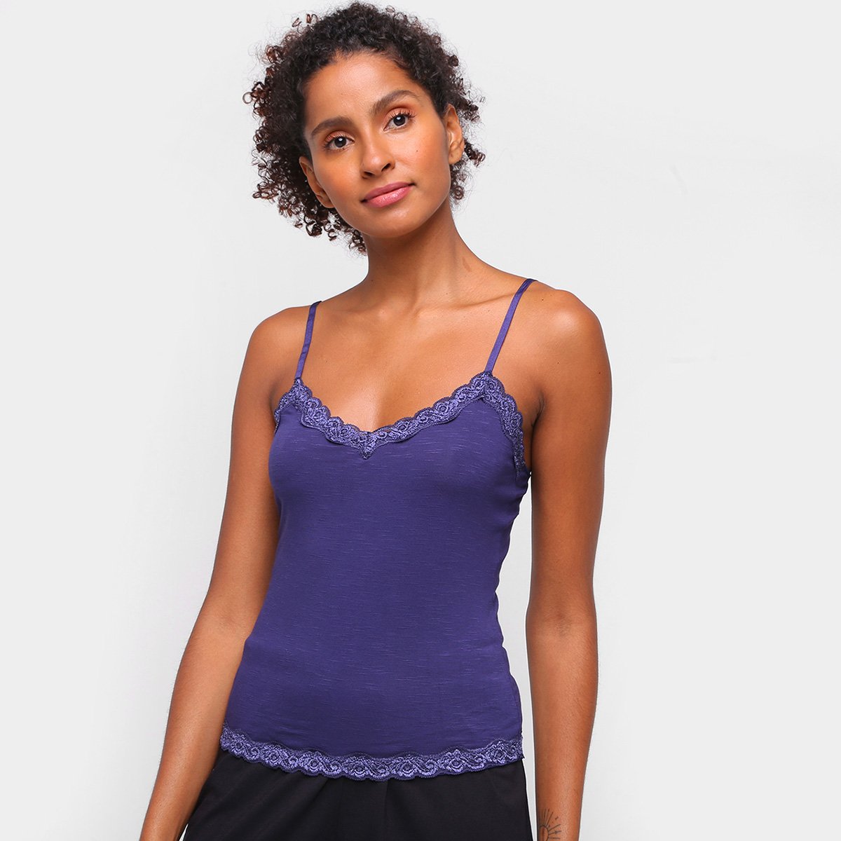 Camisete Hope Alças Finas Renda Feminina