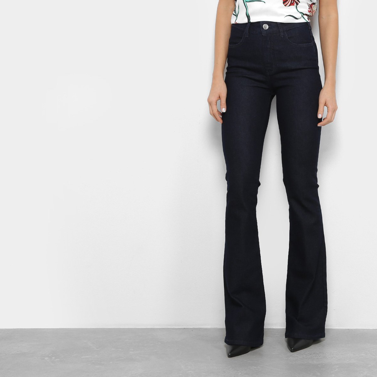 Calça Jeans Sommer Flare Cintura Alta Feminina