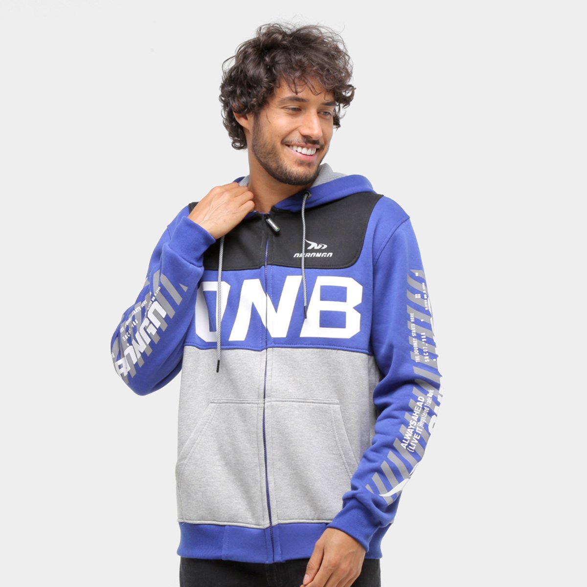 Jaqueta Moletom Onbongo Blocks Capuz Masculina