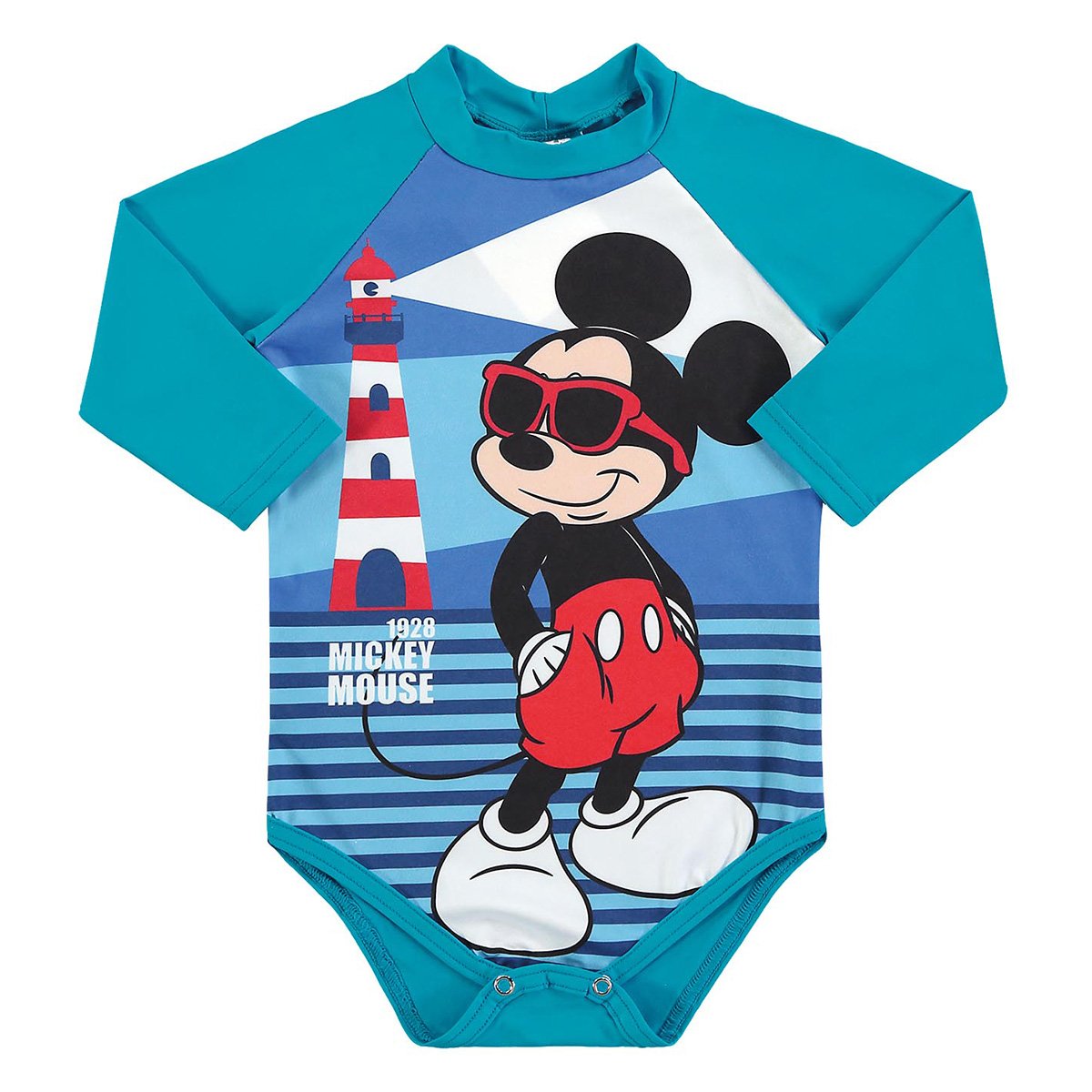 Macacão Bebê Marlan Body Proteção UV Disney Mickey Manga Longa Masculino