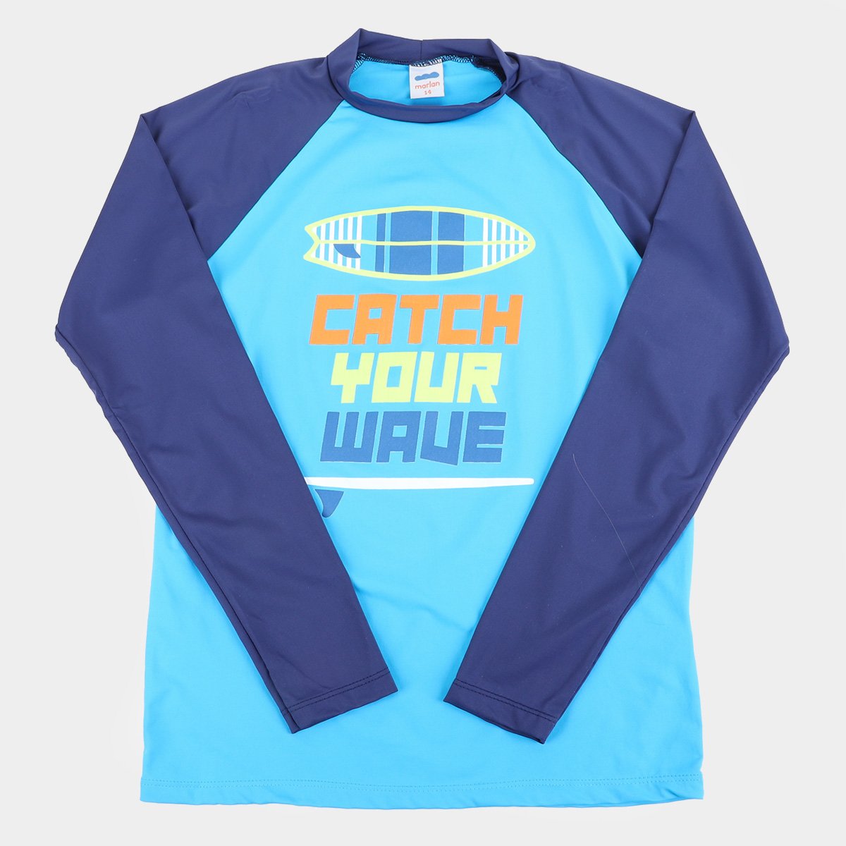 Camiseta Infantil Marlan Praia UV 50+ Manga Longa Masculina
