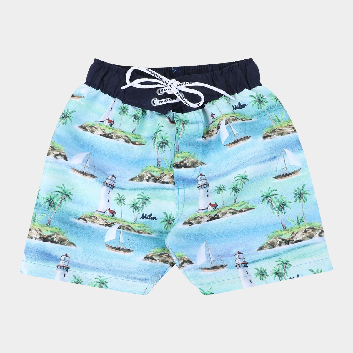 Bermuda Bebê Milon  Microfibra Estampada Masculina