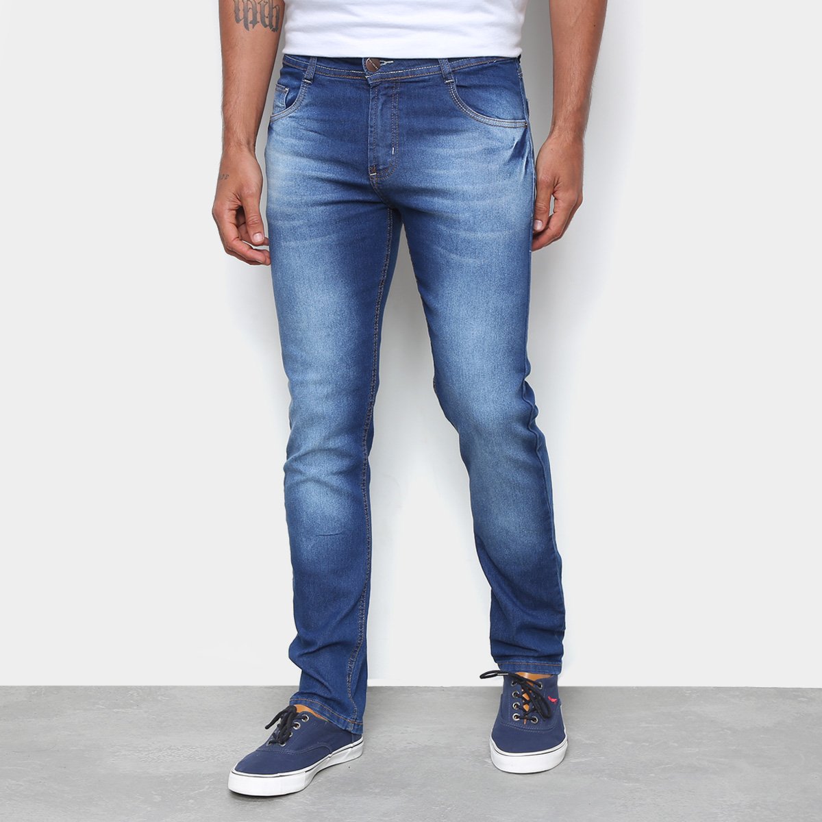 Calça Jeans Ecxo Estonada Masculina