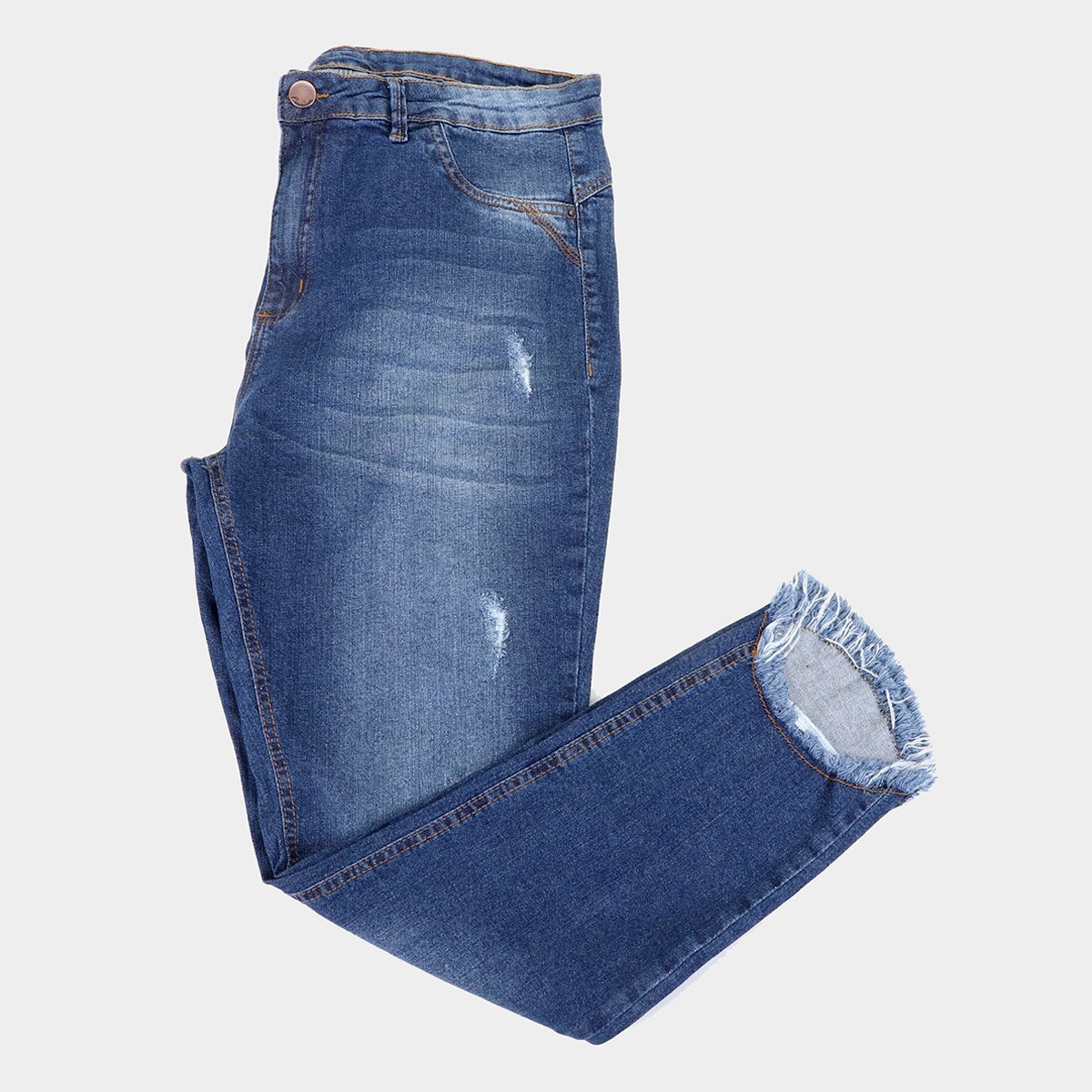 Calça Jeans Skinny Plus Size Exco Cintura Média Feminina
